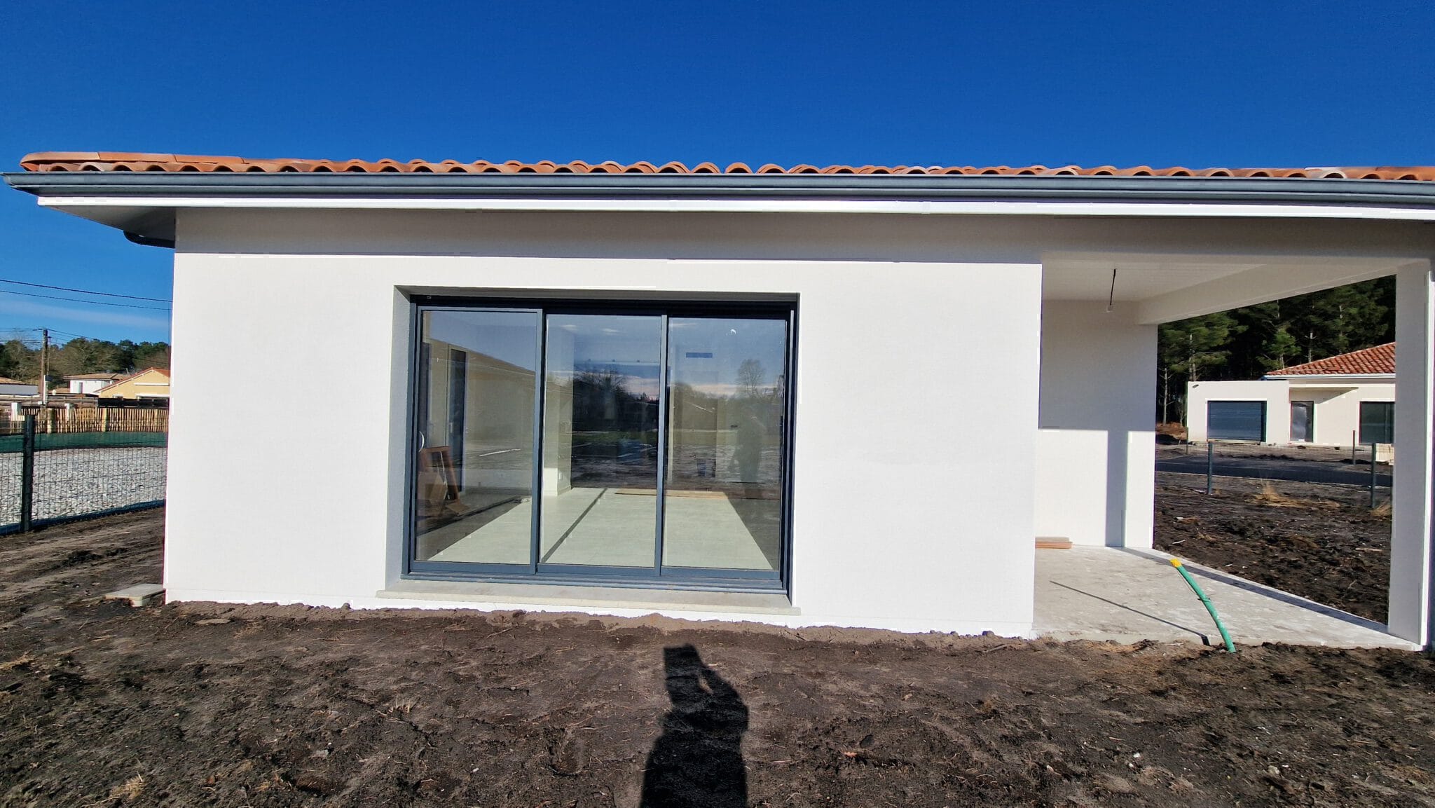 Construction maison Téthieu (Grand Dax) - Maison Landes Habitat Baie vitrée 3 vantaux maison Téthieu Grand Dax