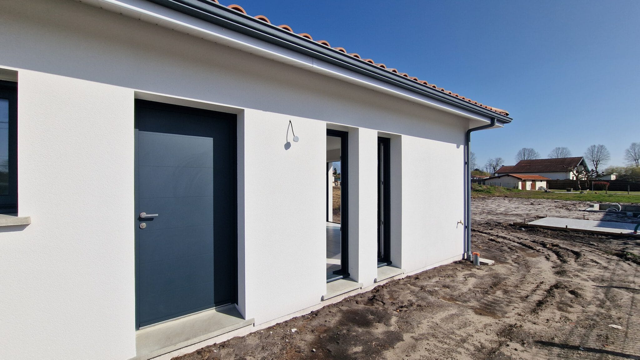 Construction maison Téthieu (Grand Dax) - Maison Landes Habitat Entrée maison Téthieu Grand Dax